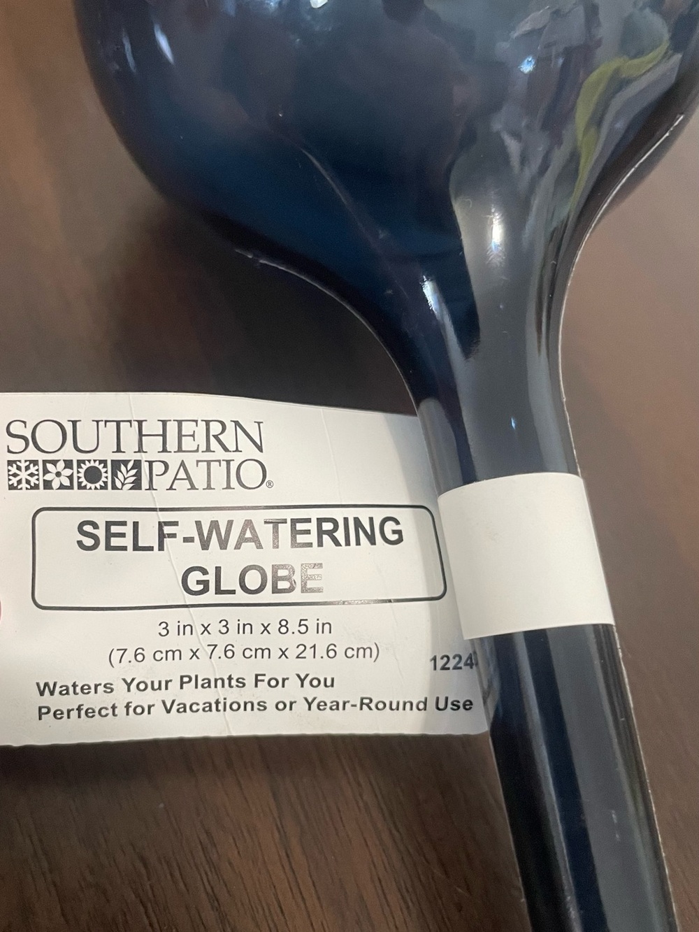 Self-Watering Globe in Deep Blue